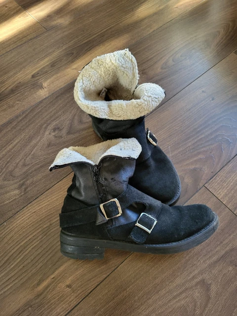 Miss selfridge biker boots sale