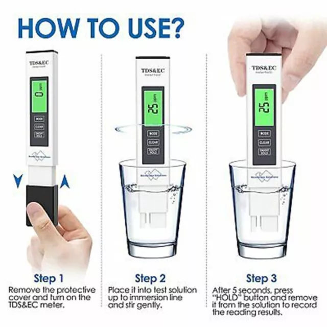 4in1 ppm testeur numérique testeur de pureté de la qualité de l'eau domestique