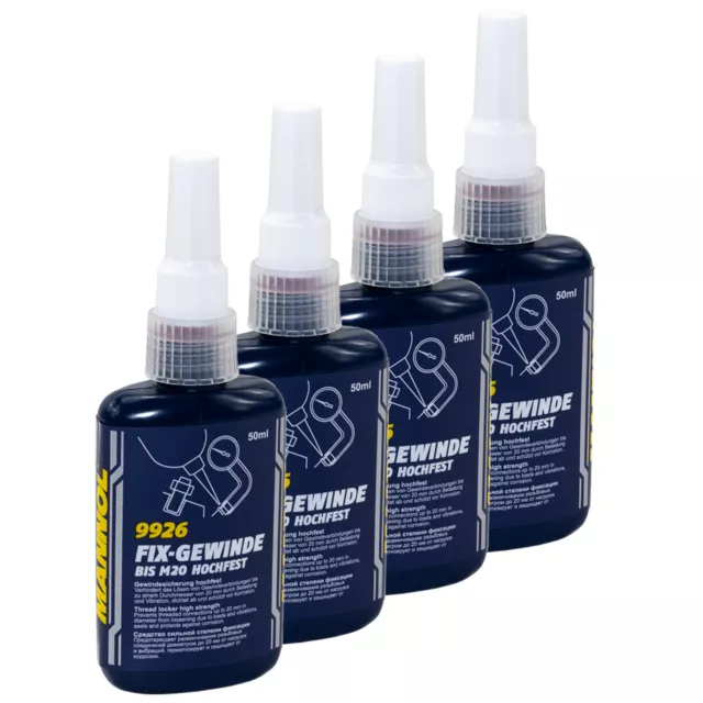 Vis de Blocage 4 x 50 ML Mannol Fil Haute Ténacité Visser Adhésif Hélice