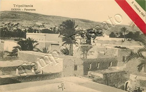 Colonie, Libia - Derna, panorama - 1911