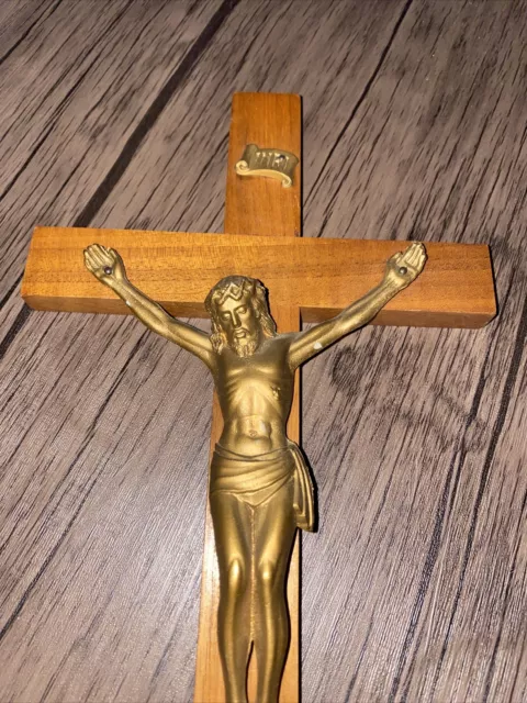 Cross Crucifix Wood Vintage Wall Catholic Religious Christian