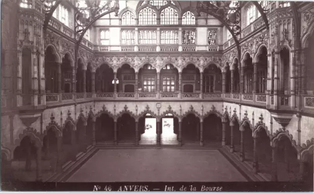Zazzarini, Belgium, Anvers, Interior of the Stock Exchange, albumen print, ca.18