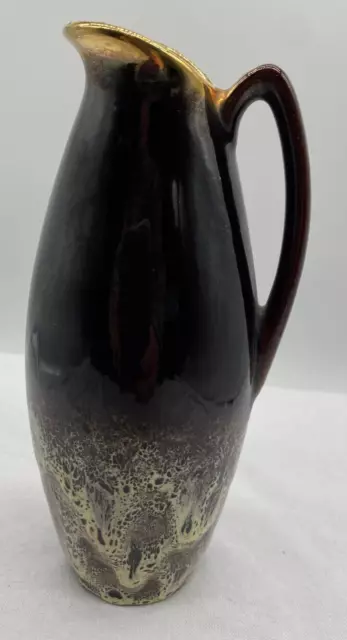 West German Art Pottery Mid Century Drip Glaze Vase