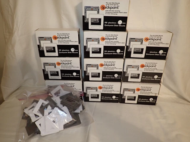 1,000+ Quickpoint Glassless 24 x 36 Glassless Photo Slide Mounts W. Germany Made
