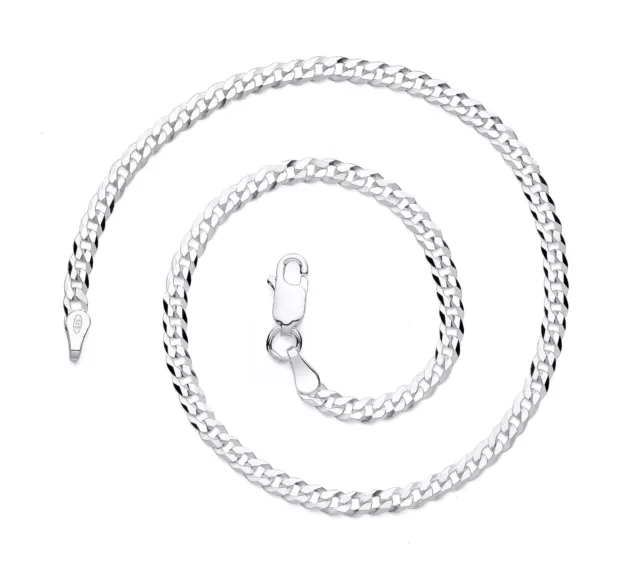 Solid 925 Sterling Silver 10.5 inch Curb Ankle Bracelet Anklet - 3mm Width