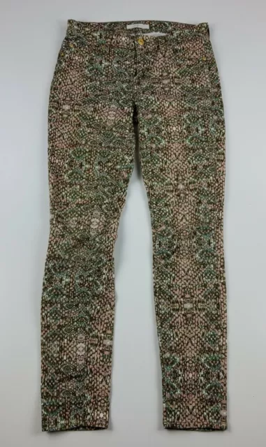 7 For All Mankind Women's Printed Jeans Skinny Stretch Denim Pants Size 25