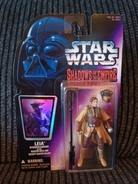 Star Wars Leia Boushh Disguise Purple Holo Shadows of the Empire Kenner Figure