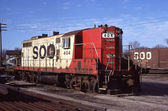 Soo Line GP9 # 404 @ Waukesha, WI Feb 1981