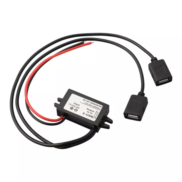 Hohe Stabilität USB Auto Ladegerät Adapter mit 12V/24V auf 5V 3A Stromumwandlu