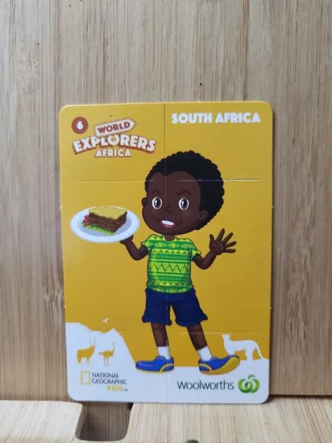Woolworths World Explorers🏆#6 SOUTH AFRICA Card 🏆FREE POST