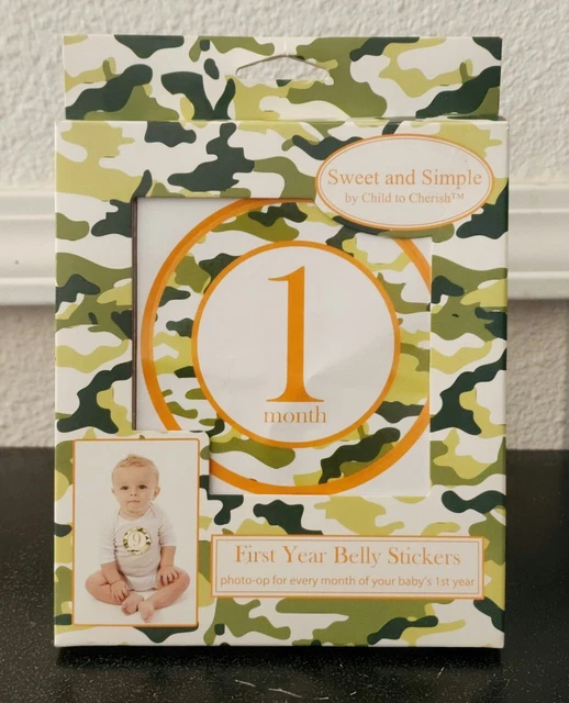Pegatinas para pop del vientre de primer año de Child to Cherish; artículo 1500 cm camuflaje primero