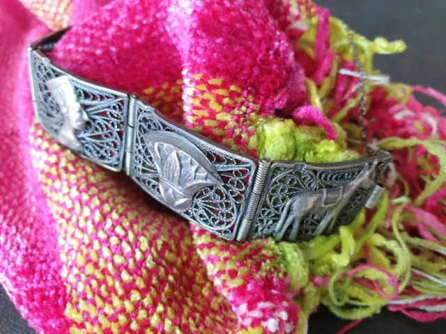 Old Asian Silver Bracelet with an Animals Collection …beautiful accent and colle 2