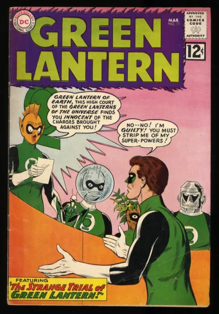 Green Lantern #11 VG+ 4.5 Trial of Green Lantern! DC Comics 1962