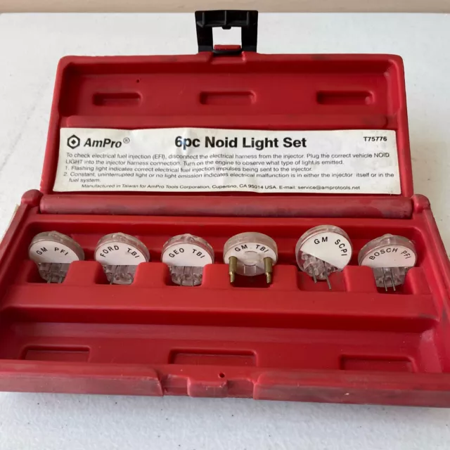 AmPro 6pc noid light set T75776 Automotive Tools Hard Case