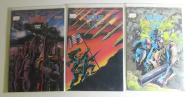 War Lot of 3 #1,2,3 Marvel (1989) 1st Print Comic Books