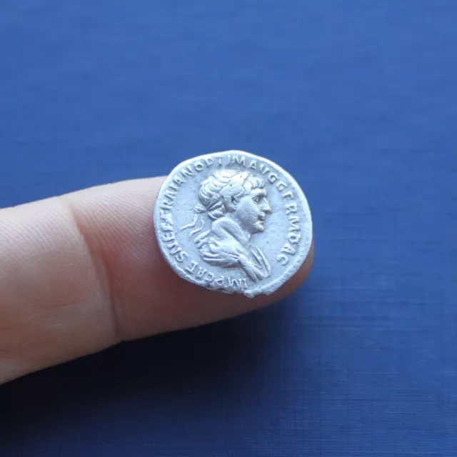 Imperial Roman Silver Coin Denarius Of Trajan c 98 AD