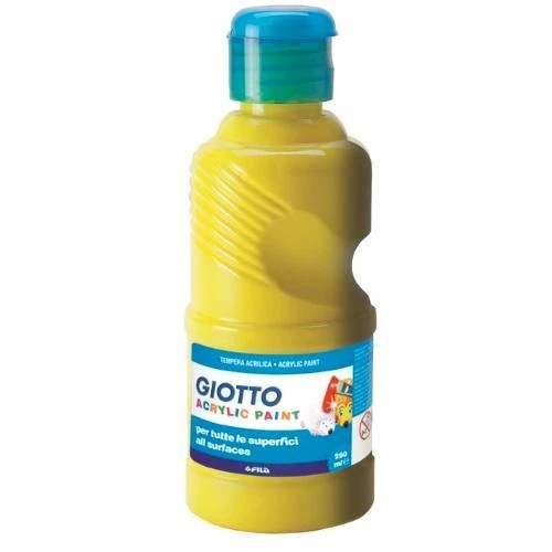 Flacone 250 ml Colore a Tempera Acrylic Paint Giotto Fila colore Giallo