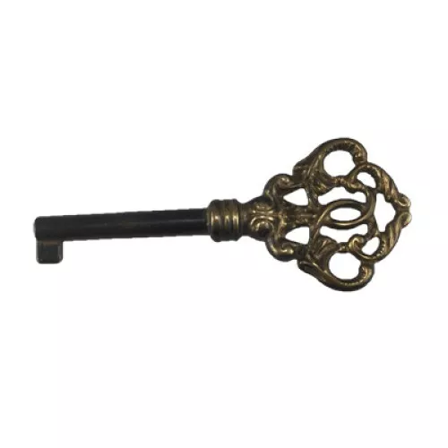 Antique Brass Skeleton Key for Grandfather Clock Doors, Cabinet Doors, NEW