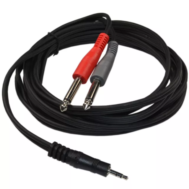 HQRP 3M 1/8 TS Dual 1/4 TS Cable para mezclador Behringer Xenyx 1002B