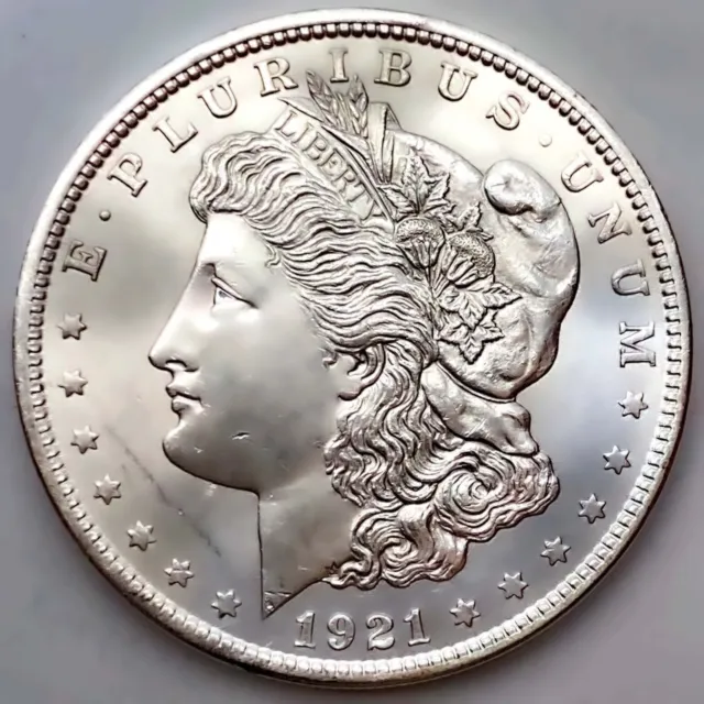 1921 Au/Unc Morgan Silver Dollar 90% $1 Coin Us #K724