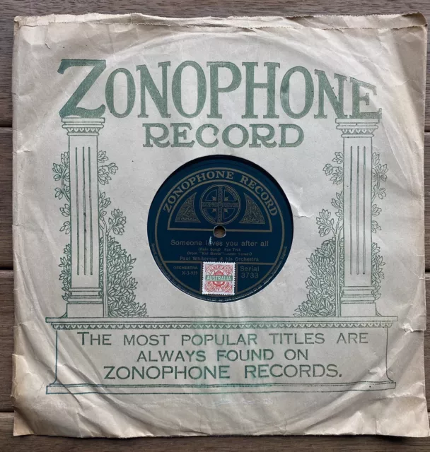 Paul Whiteman Orchestra Someone Loves You After All, Zonophone 10" 78RPM