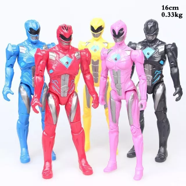 5Pcs Power Rangers Superhero Action Figurine Doll Kid Cake Topper Decor Play Toy