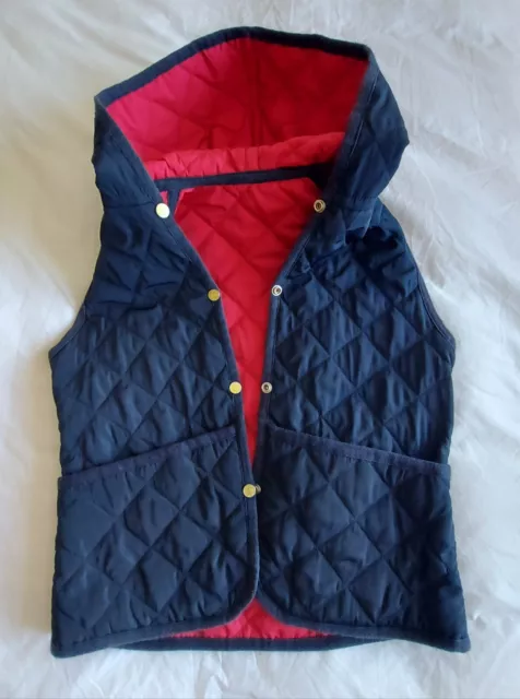 Tommy Hilfiger Womens Gilet Reversible Navy and Red Size Medium