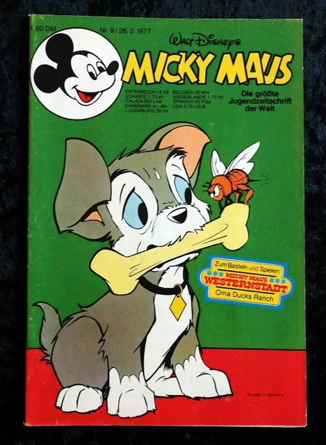 Micky Maus 1977 Heft 9 mit Beilage und Schnipp (Ehapa) TOP Zustand Z1+