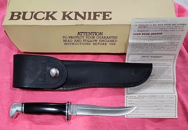 Buck Knife - #105 Pathfinder Fixed Blade-9 1/8" Overall + Leather Sheath Mint Buck Knife - #105 Pathfinder Fixed Blade-9 1/8" Overall + Leather Sheath Mint