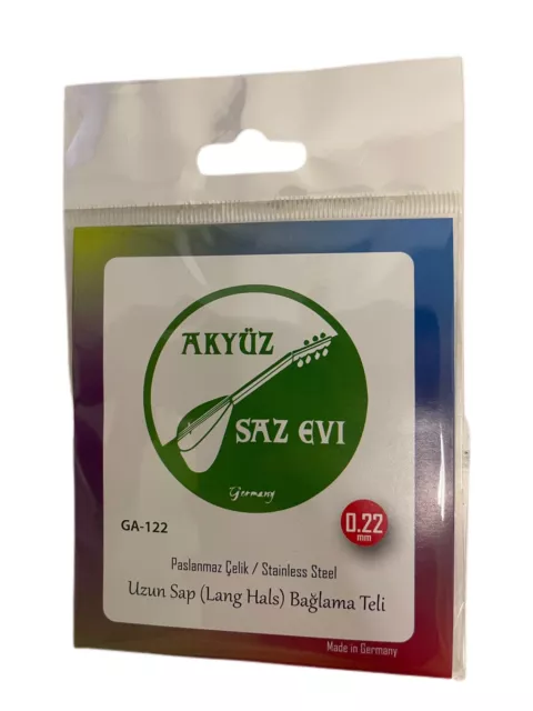 🎶Uzun Sap Tel 0,22 Saz / Baglama / Divan Teli / Saiten / Strings AKYÜZ SAZ EVI