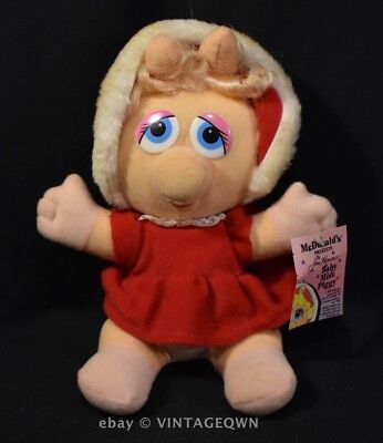 BABY MISS PIGGY 1988 VTG McDonald's Stuffed Plush Toy MUPPETS Jim Henson w/ TAG