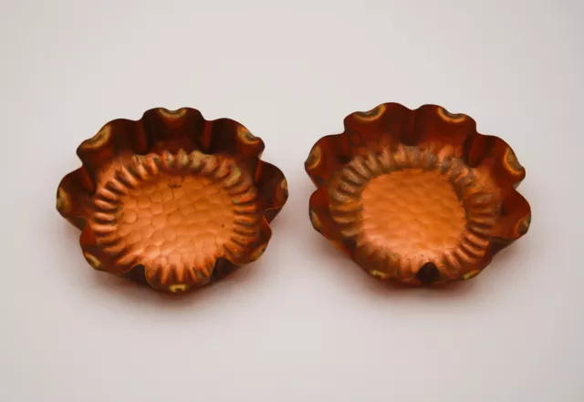 MCM Copper Trinket Trays - Set of 2 Solid Copper Made in New Mexico by Gregorian