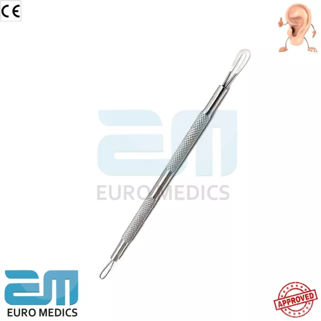 Ear Pick Wax Cleaner Stainless Steel Care Earpick Curette Remover Medical Tool
