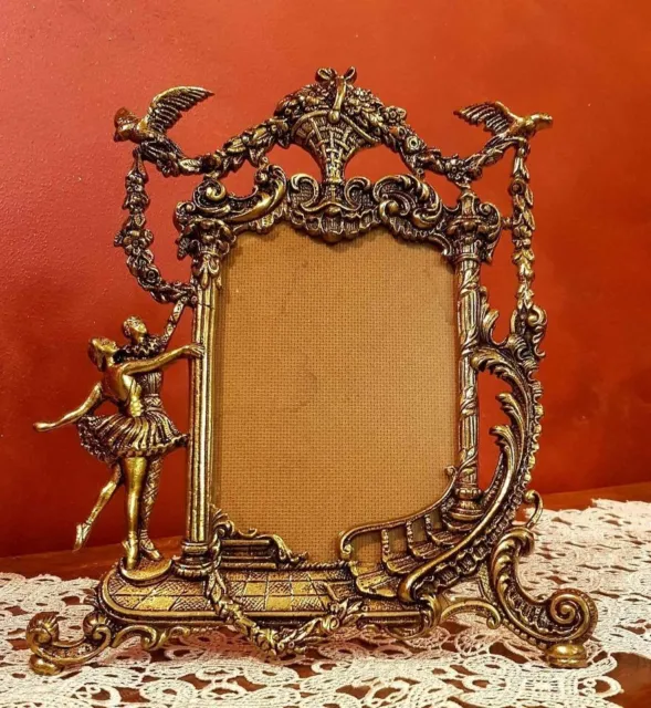 preziosa cornice portafoto in bronzo/ottone 28×23,5cm