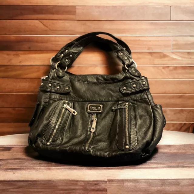 Scarleton Satchel Handbag Purse Black Dual Handle Strap Shoulder Bag