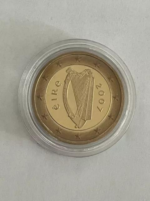 2 EURO Kursmünze Irland 2007 in polierter Platte (PP) in Münzkapsel