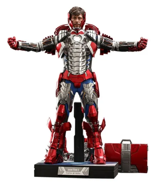 Hot Toys TONY STARK Mark V SUIT UP Iron Man 2 DELUXE  1/6 FIGURE Doll NEW Misb!!