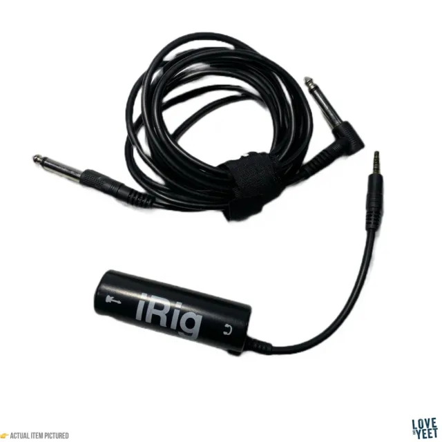 iRig Guitar Interface Converter Replacement Guitar For Phone & iPad + 8 FT Cord