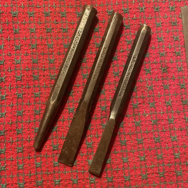 VINTAGE Kraeuter Cold Chisel And Punch Set USA