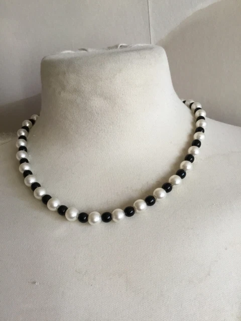 Super Joli Collier Vintage Femme – Alliance De Métal Doré Et Perles Fantaisie, Idéal Pour Look Rétro