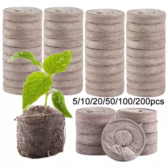 5-200X Peat Pellets Seedling Soil Block Starting Plugs Starter Pallet Supply