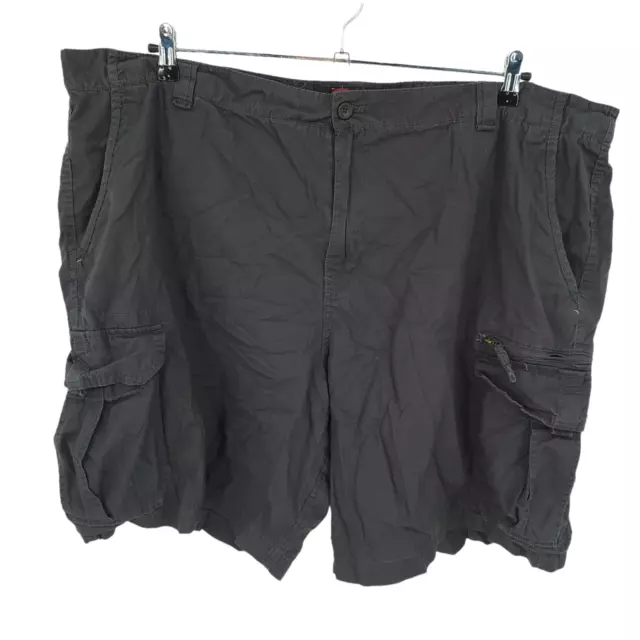 Chaps Cargo Shorts Mens 48 Black Pockets Utility Hiking Outdoors Cotton