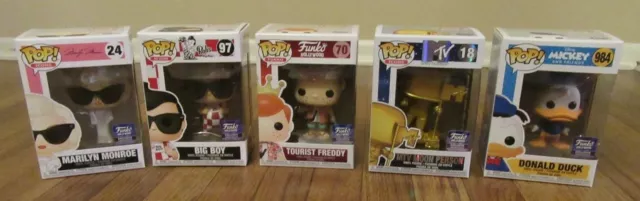 Funko Pop! Funko Hollywood Big Boy Tourist Marilyn Monroe MTV Donald Duck Lot