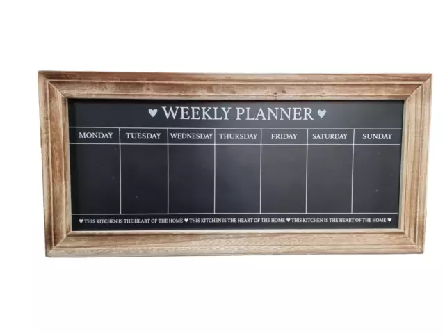 Large Weekly Planner Wooden Chalkboard Menu Blackboard Vintage Kitchen Message