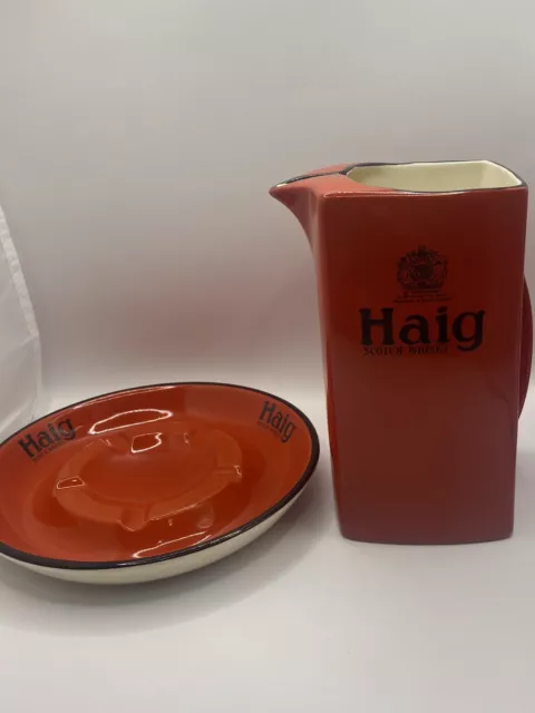 Vintage Rare Haig Scotch Whisky Jug & Ashtray Set - Mancave - Home Bar