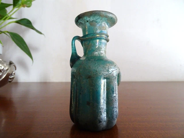 Vase bouteille en verre rose 14x14x50 cm