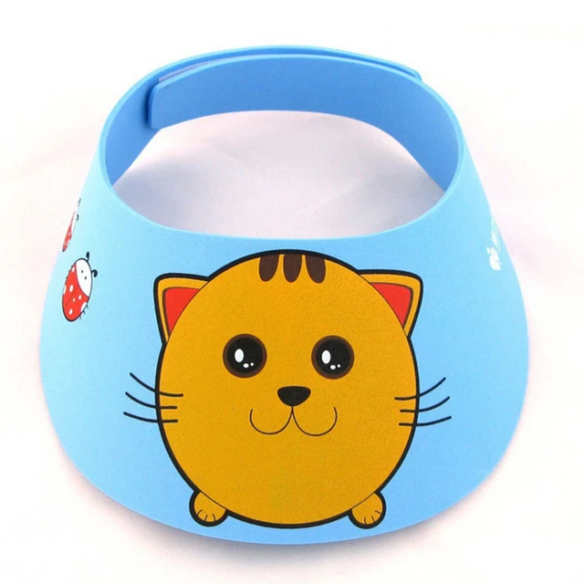 Gorra de baño para niños pequeños azul champú