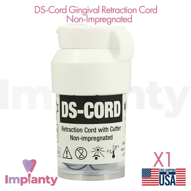 CORDON TRICOTÉ ÉPINÉPHRINE rétraction gingivale imprégné impression 285