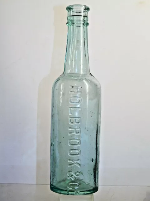 ANTIQUE BOTTLE SUPERB AQUA HOLBROOK SAUCE BALLARAT GOLDFIELDS BOTTLES 1910's