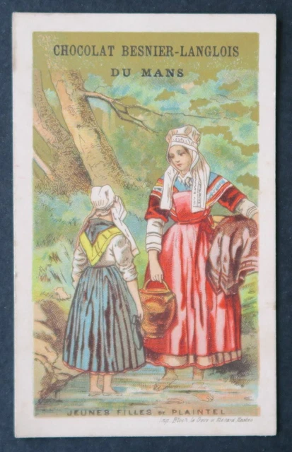 2 Chromos Découpis Gaufré XIXè Fillettes Chats Victorian Scrap Oblaten